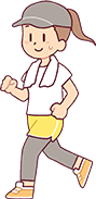 走る女性イラスト
