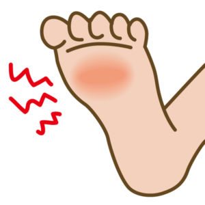 足の痛みのイラスト