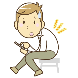 背中の痛みのイラスト