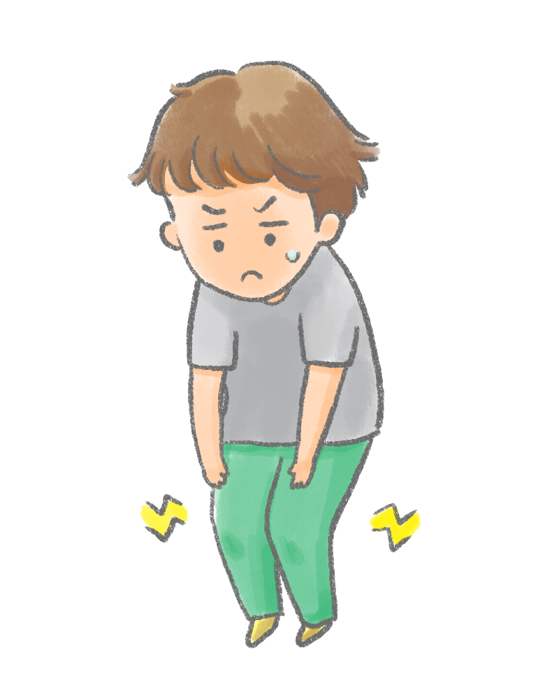 膝の痛みのイラスト