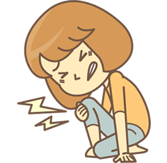 膝の痛みのイラスト