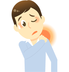 四十肩五十肩のイラスト