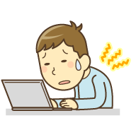 猫背のイラスト