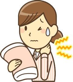 寝違えのイラスト