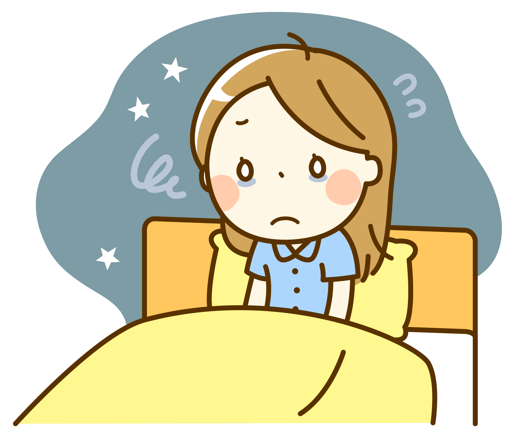 不眠のイラスト