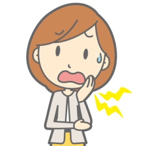 顎の痛みのイラスト