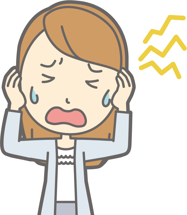 耳鳴り・頭痛のイラスト