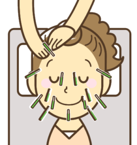 美容鍼のイラスト