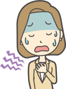 胸の痛みのイラスト