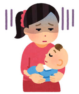 産後うつのイラスト